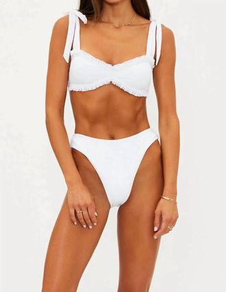 Beach Riot Taryn Swimsuit Set In White