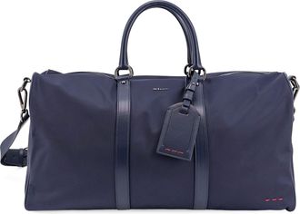 Kiton Ciro Paone Nylon Duffel Bag With Leather Inserts-Uomo