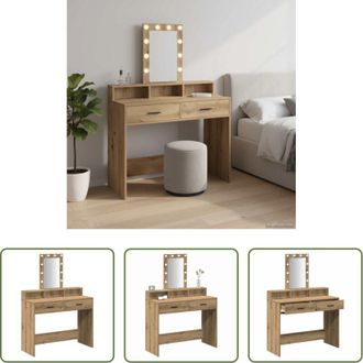 vidaXL vidaXL Tavolo da trucco con specchio - Tavolo da Trucco Marrone 100 x 41 x 140 cm Legno multistrato