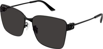 Balenciaga Grey Square Ladies Sunglasses BB0338SK 001 62