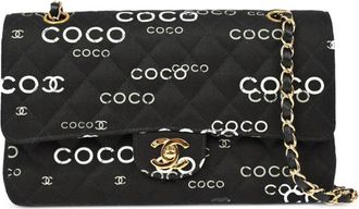 Chanel Borsa a spalla Double Flap media 2002 - Nero