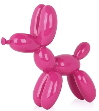 ADM Design Skulptur Ballonhund 26 x 27 cm - Pink