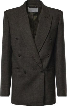 Frankie Shop Monterey Gestructureerde Wollen Blazer - Dames - Jassen - Bruin - Maat: S Wol