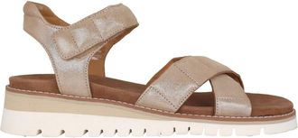 Ara Stijlvolle damessandaalcollectie - Dames - Sleehakken - Beige - 39 EU - Leer - Schoenen