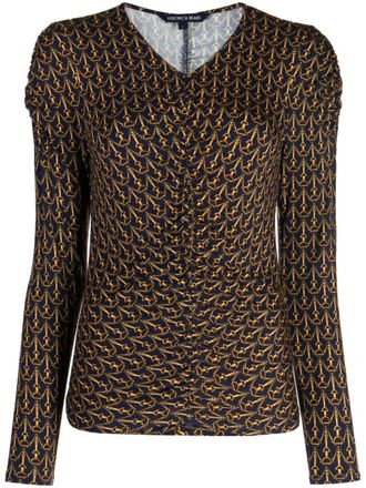 Veronica Beard Top met monogram - Blauw