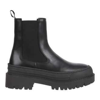 Tommy Jeans Dames, Schoenen, Zwart, Maat: 36 EU Leer