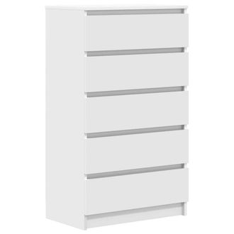 Berkfield Home Drawer Cabinet White 60x36x103 cm Engineered Wood | Size: 60 x 36 x 103 cm