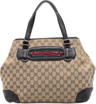 Gucci Pre-owned Gucci GG Canvas Web Dressage Tote Ladies 296850 467891