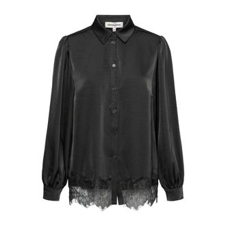 &Co Woman Hemden - Dames - Blouses & Shirts - Zwart - Maat: M Satijn