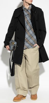Burberry Kensington Trench Coat, Mens, Black