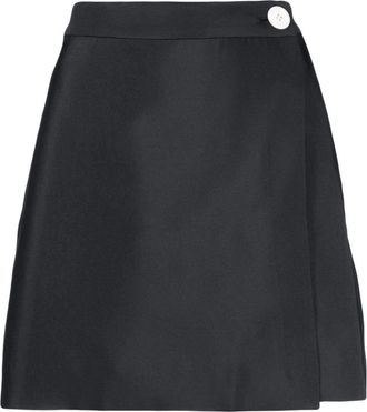 Lee Mathews button-detail high-waist miniskirt - women - Polyester - 0 - Black