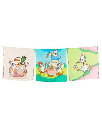 Tiramisu Set Of 3 The Gaggle Of Geese Artisan Kitchen Tea Towel Set