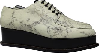 Opening Ceremony Eleanora Platform Oxfords in Marble Print Leather