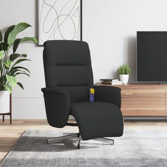 vidaXL Vidaxl - Sill&oacute;n Reclinable De Masaje Con Reposapi&eacute;s Tela Negra
