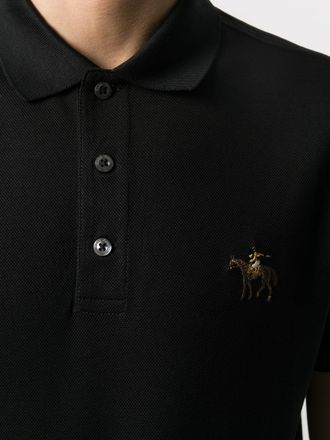 Ralph Lauren Purple Label Polo con logo ricamato - Nero
