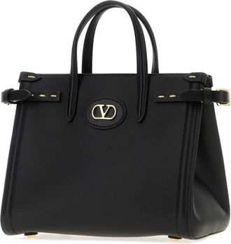 Valentino Garavani Womens Antibes Top Handle Bag Black Leather
