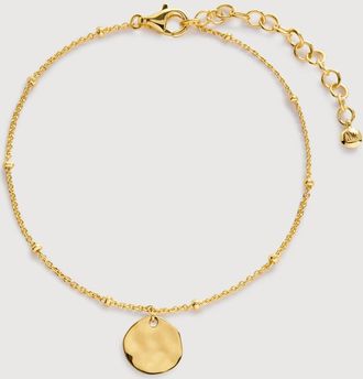 Monica Vinader Gold Siren Muse Disc Chain Bracelet