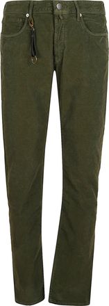 Incotex Mens 5p Conf Ppt Green Trousers - Dark Green Cotton - Size 38 (Waist)