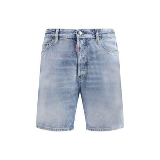 Dsquared2 Mens Denim Casual Shorts - Light Blue Cotton - Size EU 46 (Mens)
