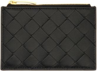 Bottega Veneta Woven Card Holder With Zipper-Donna
