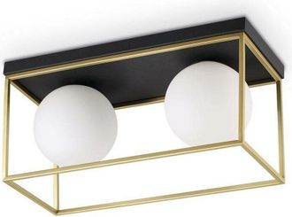 Ideal Lux Ideal Lux - Lingotto - 2 Light Globe Ceiling Light Antique Brass