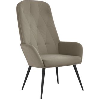 vidaXL Sillón de relax de terciopelo gris claro Vidaxl