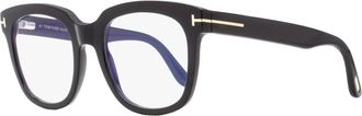 Tom Ford Womens Blue Block Eyeglasses TF5537B 001 Black 52mm