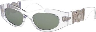 Versace Stijlvolle Zonnebril - Dames - Zonnebrillen - Grijs - 51 MM - Accessoires