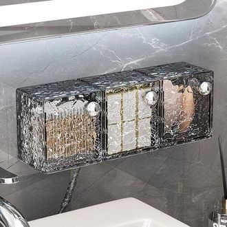 No Brand Caja De Almacenamiento De 3 Piezas Para Hisopos De Algod&oacute;n, Caja De Almacenamiento Para Ba&ntilde;o Con Hisopos De Algod&oacute;n - Caja De Almacenamiento De Maquil
