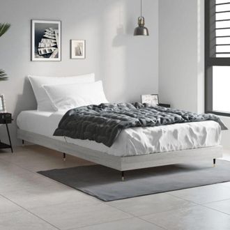 vidaXL Vidaxl - Estructura de cama madera de ingeniería gris Sonoma 90x190 cm