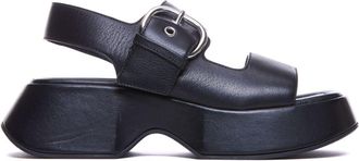 Vic Matié 40mm leather sandals - Black