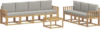 vidaXL Conjunto De Sof&aacute;s De Exterior 8 Uds. Blanco Y Gris Claro Vidaxl