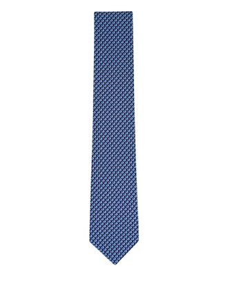 Ferragamo printed tie - men - Silk - One Size - Blue