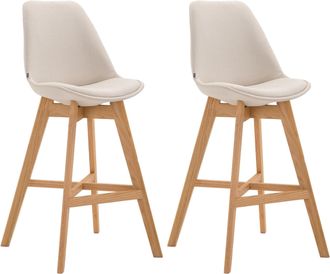 Clp Clp - Set 2x Taburete Cannes En Tela Crema Natural