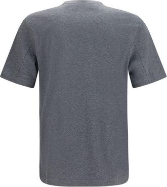 Brunello Cucinelli Mens Blue Cotton T-Shirt