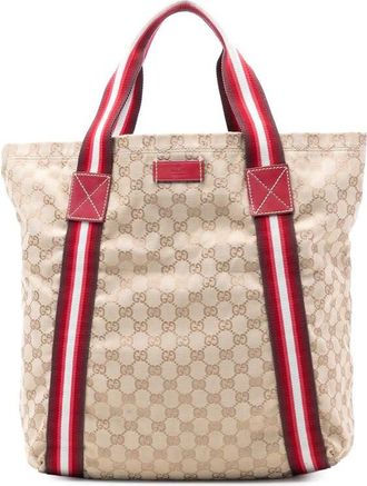 Gucci Pre-owned Gucci GG Canvas Web Tote Ladies 12BLQCT5QXEFDL83