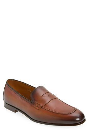 Doucal's Panarea Penny Loafer in Deco Caramel at Nordstrom, Size 9.5Us