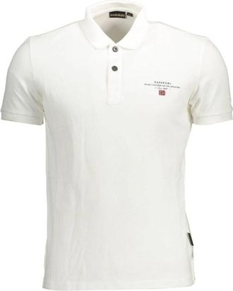 Napapijri Klassieke Pasvorm Poloshirt - Heren - Polos - Wit - M - Katoen - Tops