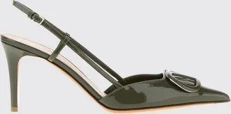 Valentino Garavani Slingback VLogo Signature in pelle verniciata con tacco a spillo
