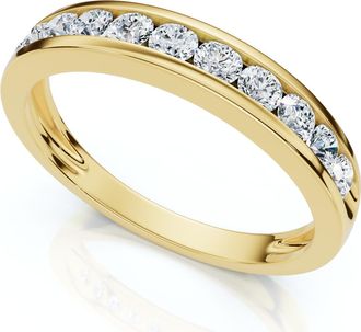 Pompeii3 1/2Ct Diamond Wedding Ring Channel Set 14k Gold or Platinum Lab Grown EF/VS