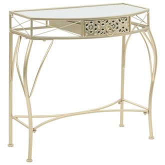 Berkfield Home Side Table French Style Metal 82x39x76 cm Gold | Size: 82 x 39 x 76 cm