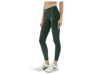 SPLITS59 Bailey High-Waist Active Rib 7/8 Womens Workout Heather Military : LG, Polyester/Spandex