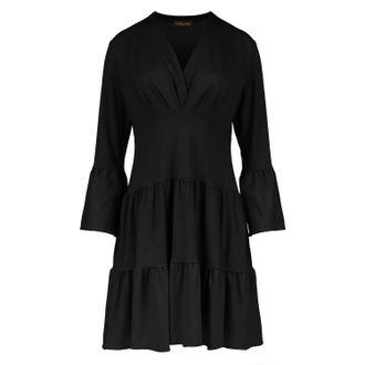Móveis Conquista Womens Black Jersey Tiered Dress - Size Small