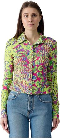 Versace Jeans Couture Kleurrijk Jersey Shirt- Strapless Model - Dames - Overhemden - Veelkleurig - XS - Overhemden