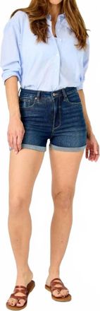 Judy Blue Tummy Control Cool Denim Shorts In Blue