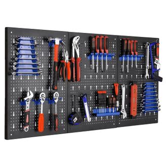 OEM Organizador De Herramientas De Pared, Juego De 17 Ganchos, Soluci&oacute;n De Almacenamiento Vers&aacute;til, Negro Y Azul