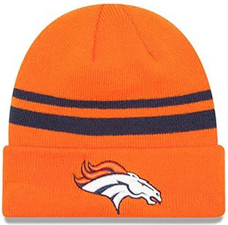 New Era Unisex-Adult NFL Official Sport Knit Classic Striped Knit Beanie Cold Weather Hat, Denver Broncos, One size