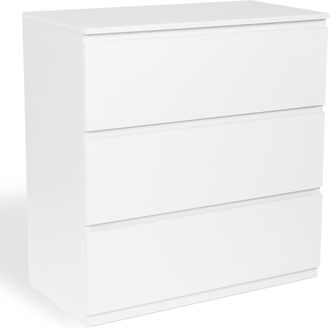 IDMarket Cassettiera A 3 Cassetti Tomi Legno Bianco