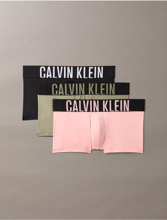 Calvin Klein Mens Intense Power 3-Pack Low Rise Trunk - Multi - XL