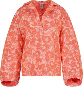 Rosie Assoulin Top a fiori - Arancione